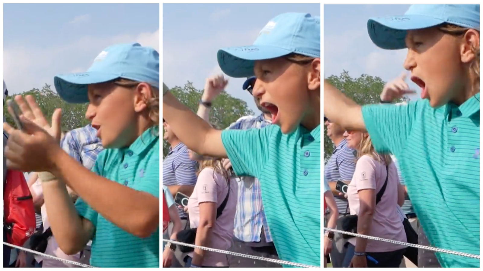 Little lad has HILARIOUS reaction to Scottie Scheffler making eagle